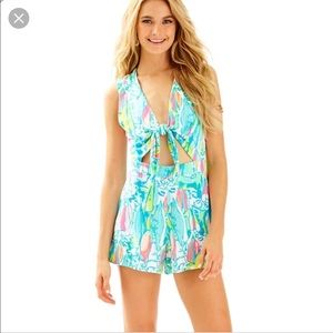 Lilly Pulitzer Beach and Bae Romper XL